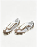 CELINE New Logo Laced Casual Sneakers — Apricot & White