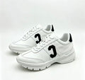 Celine CR-02 Runner Low-Top Lace-Up Sneakers in Calfskin — White with "C" Leather Detail