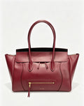 CELINE Luggage Bag in Burgundy with Grained Texture