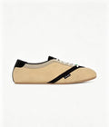 CELINE THE FLAT Men's Sheepskin & Cowhide Hollow Lace-Up Low-Top Shoes | Linen & Black | EU 39-46