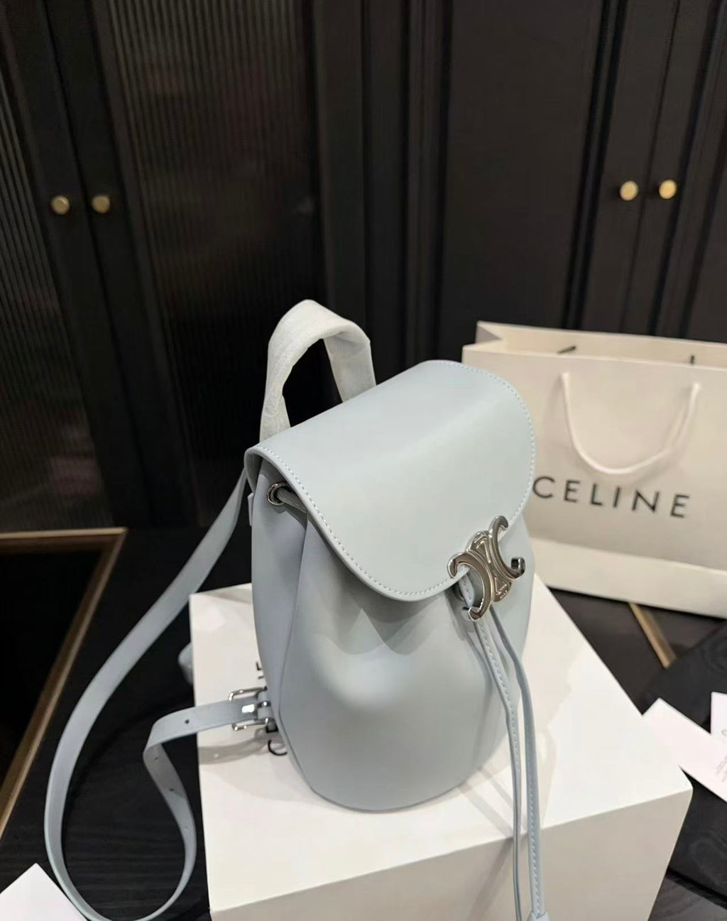 CELINE Bonnie Backpack in Sky Blue