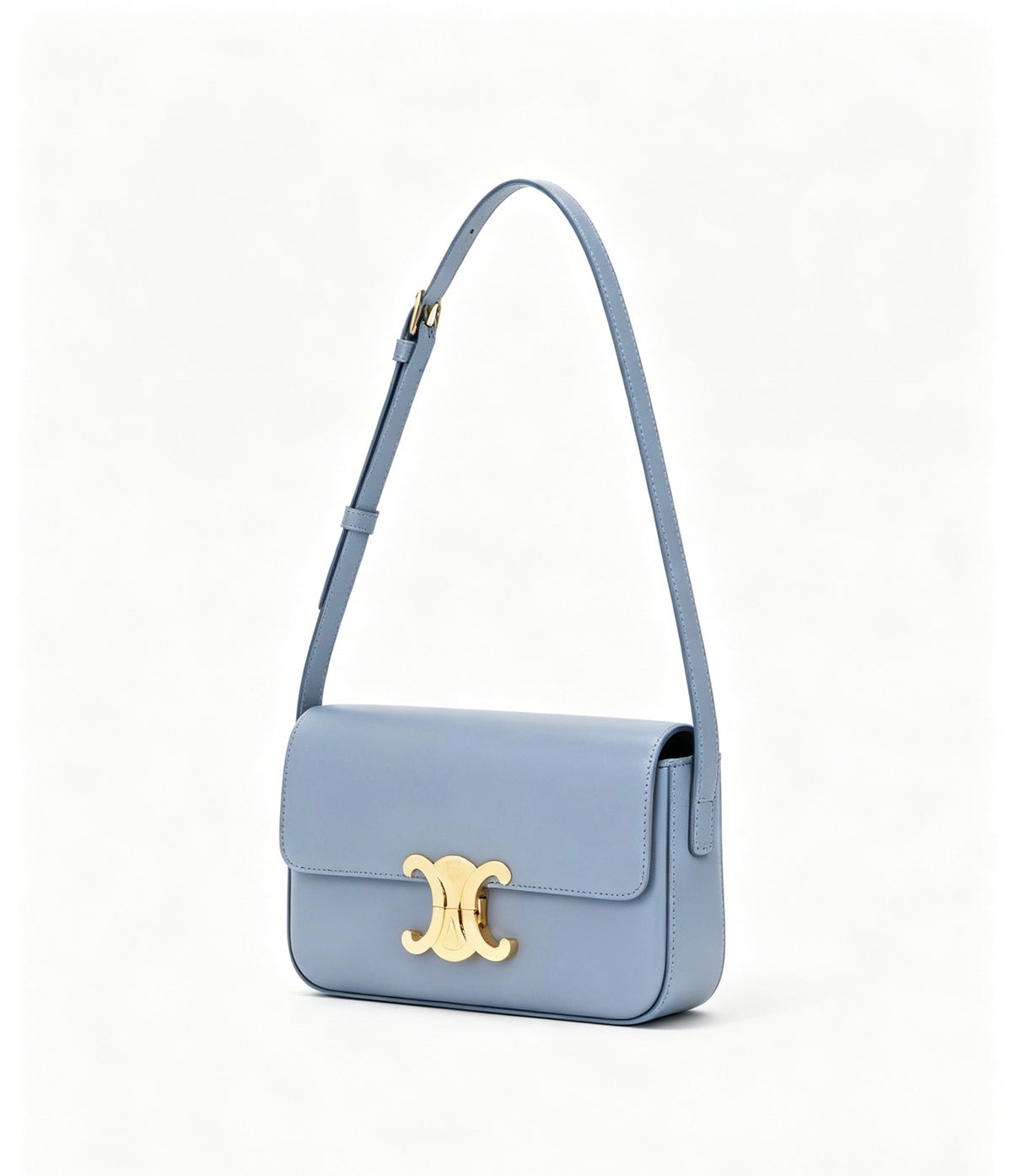 Celine Arctic Blue Claude Leather Crossbody Bag