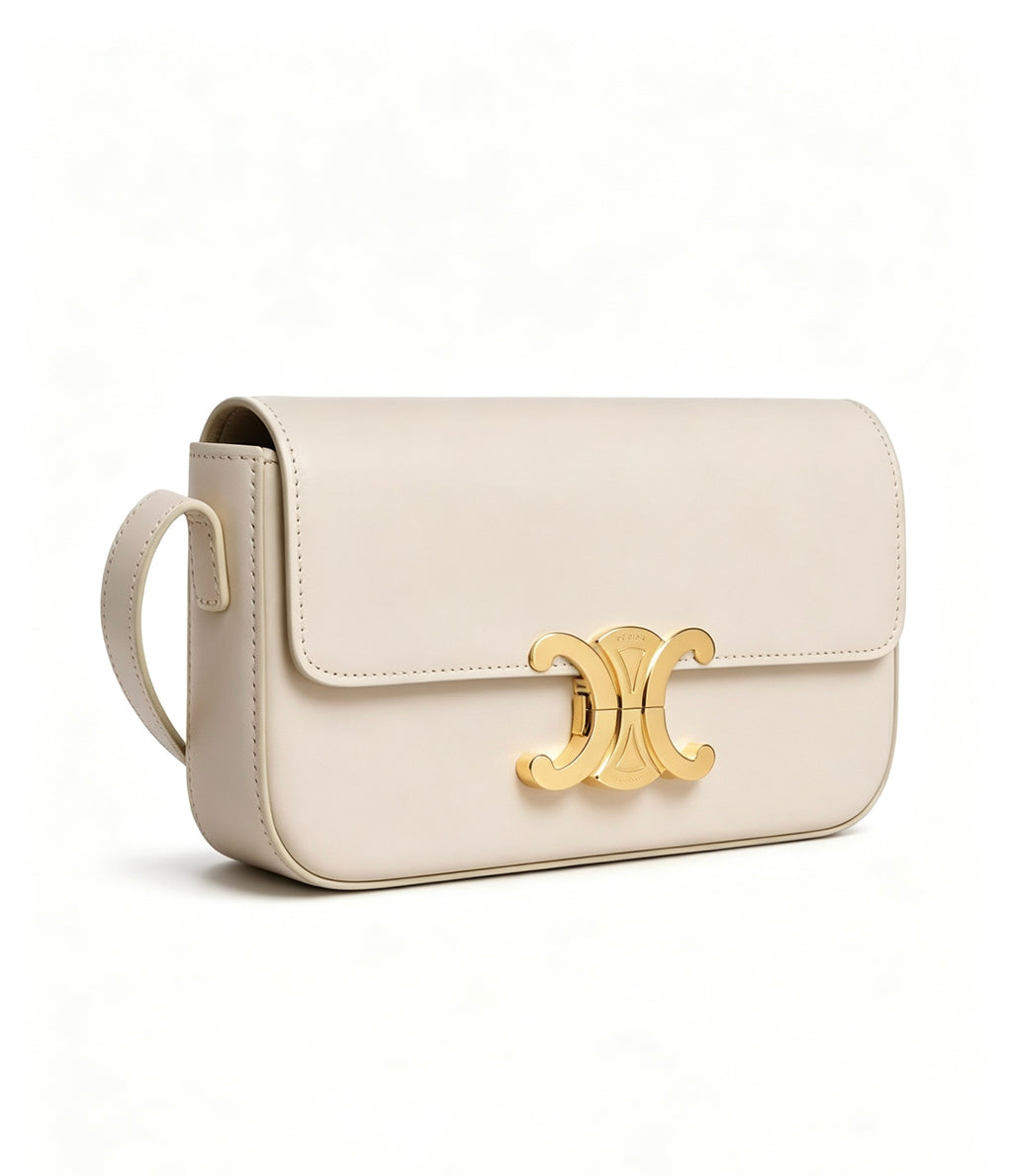 Celine Ivory Claude Leather Crossbody Bag