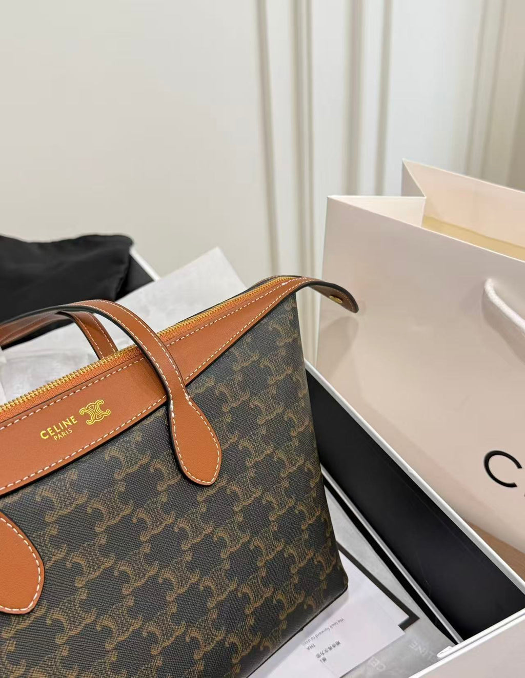 CELINE Underarm Shoulder Bag in Brown