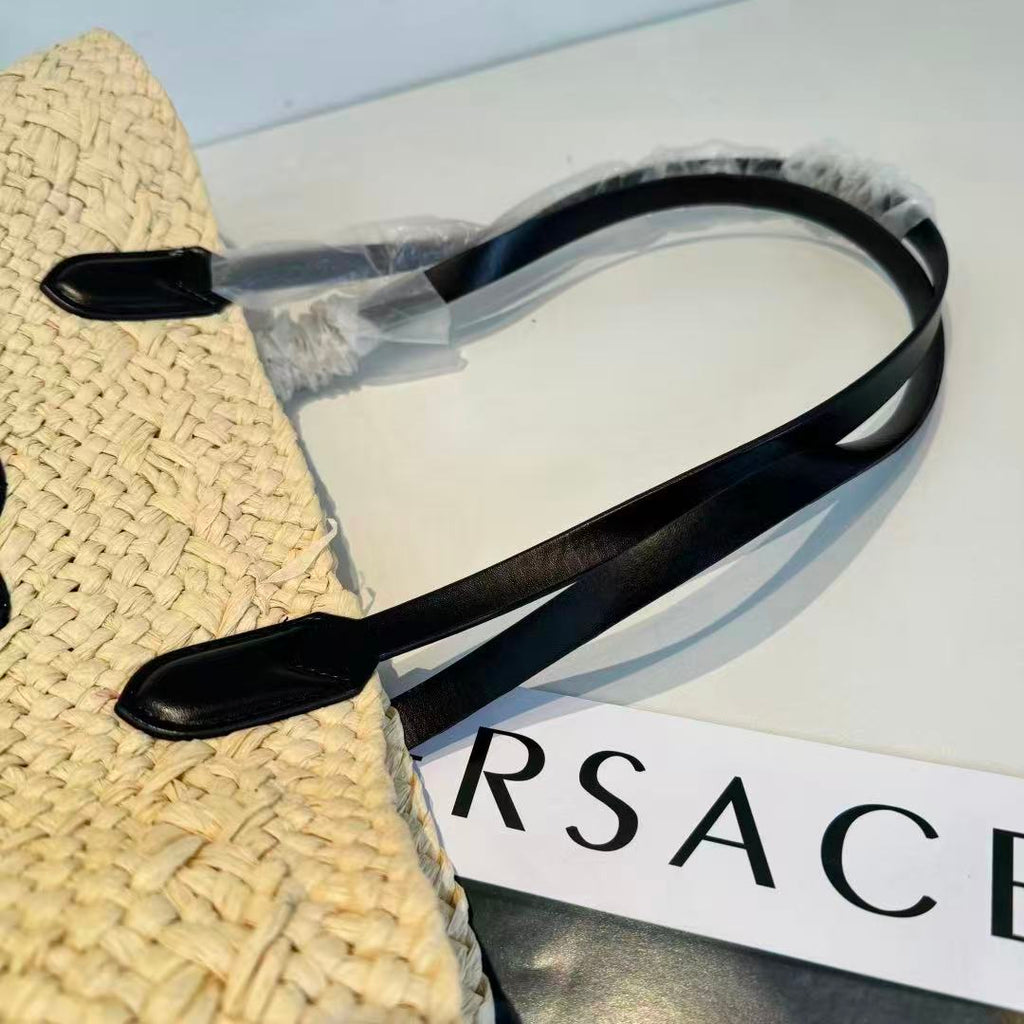 CELINE Hand-Woven Raffia Bag in Beige
