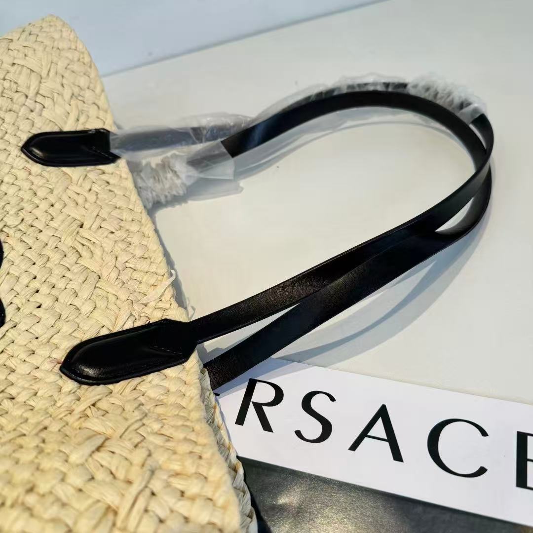CELINE Hand-Woven Raffia Bag in Beige