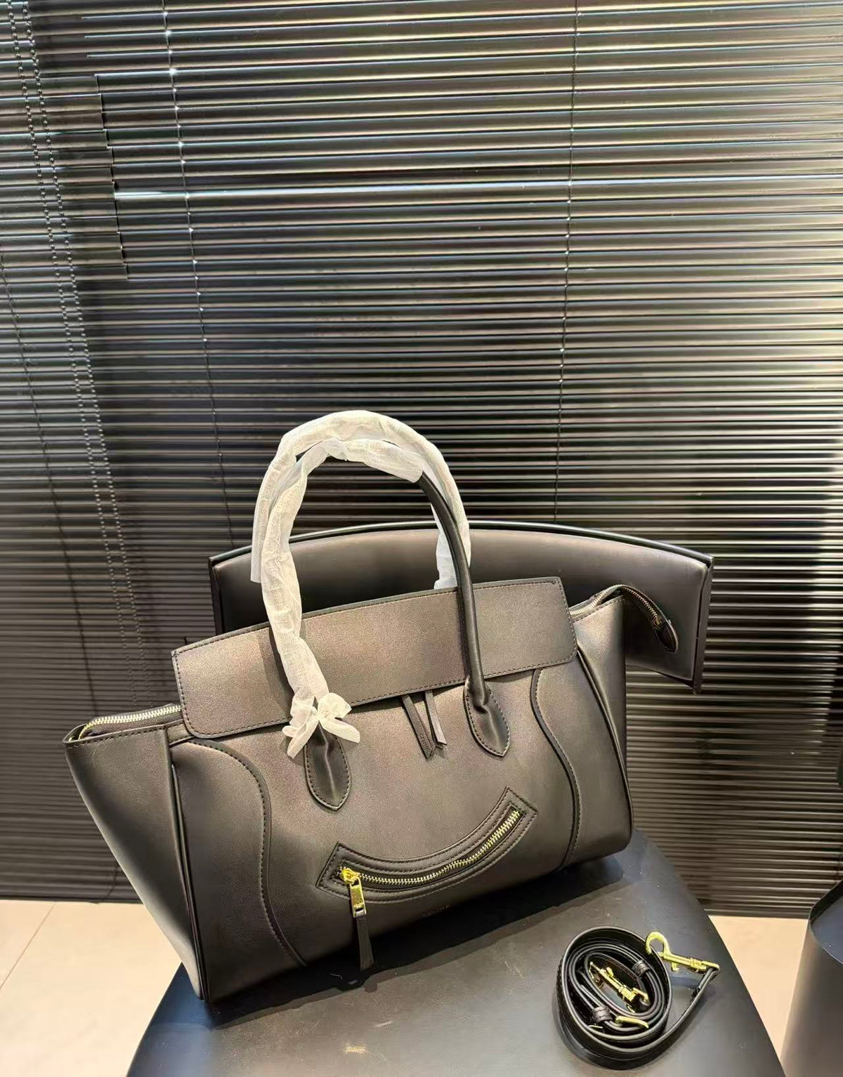 CELINE Smiling Face Bag in Black