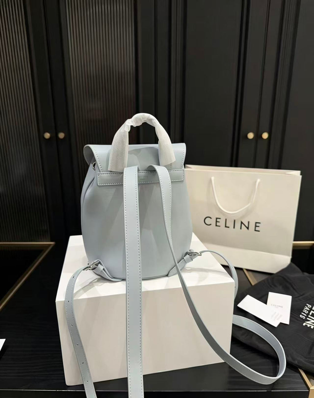 CELINE Bonnie Backpack in Sky Blue