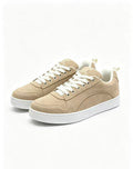 Celine Triomphe Vintage-Style Low-Top Sneakers — Light Brown