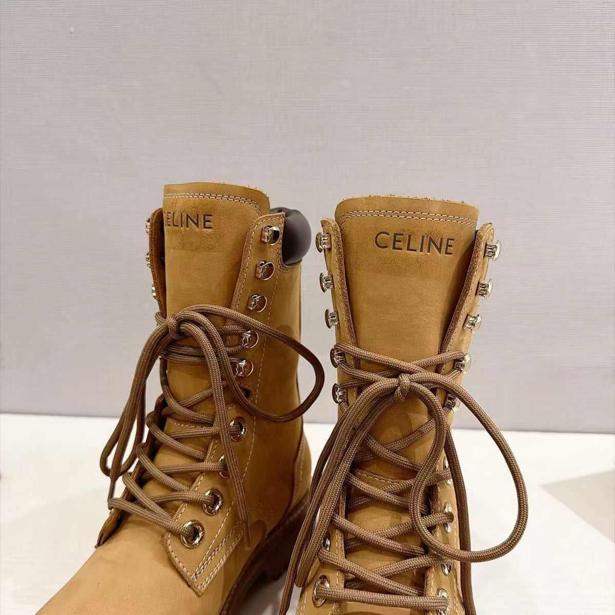 CELINE KURT Hiking Boots — Yellow