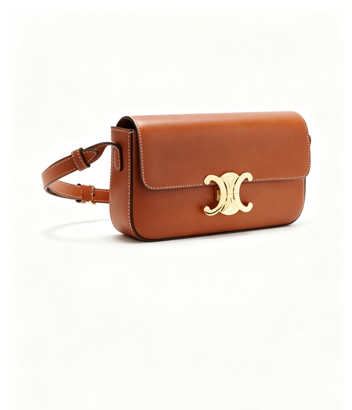 Celine Candy-Tone & Tan Claude Leather Crossbody Bag