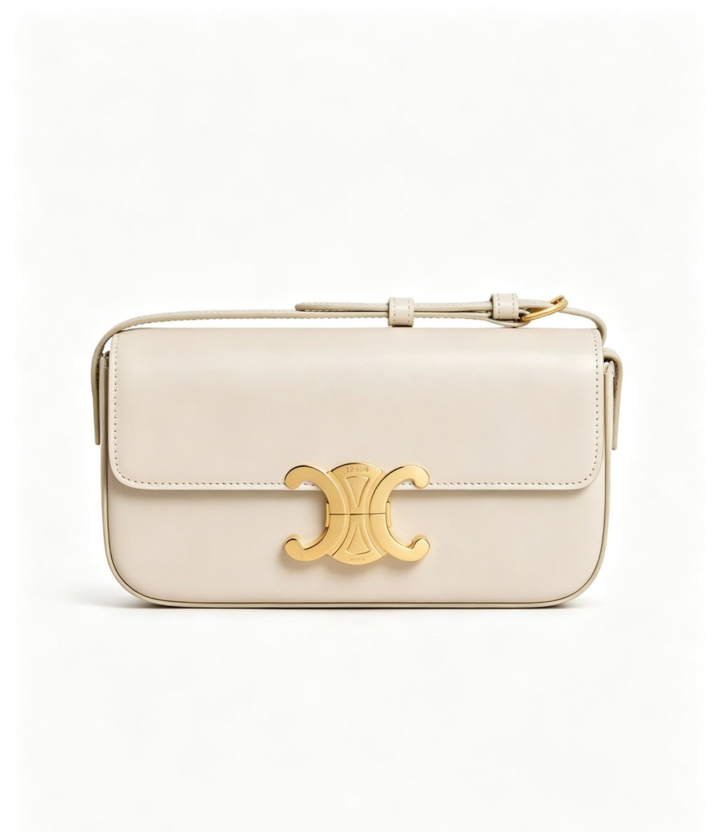 Celine Ivory Claude Leather Crossbody Bag