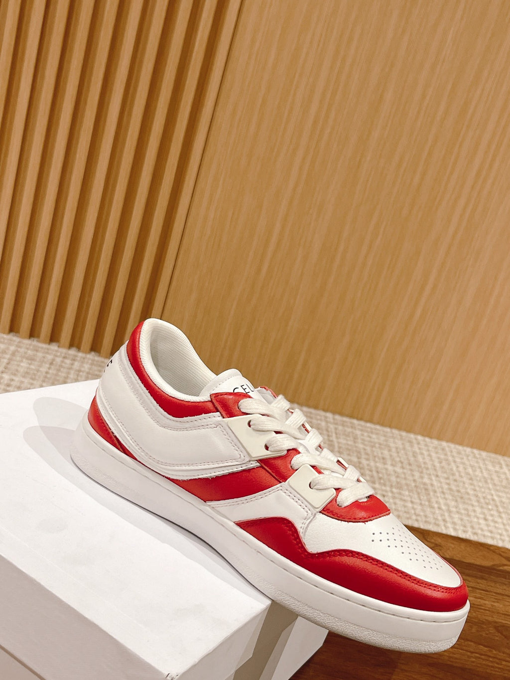 Celine White & Red Unisex Platform Sneakers – Sizes 35–44