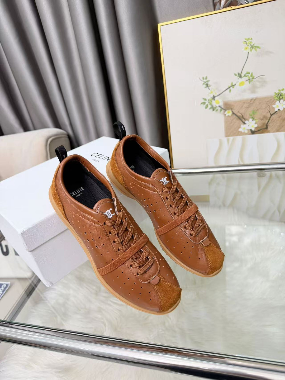 CELINE Breathable Punched Retro Sports Casual Shoes | EU 35-41