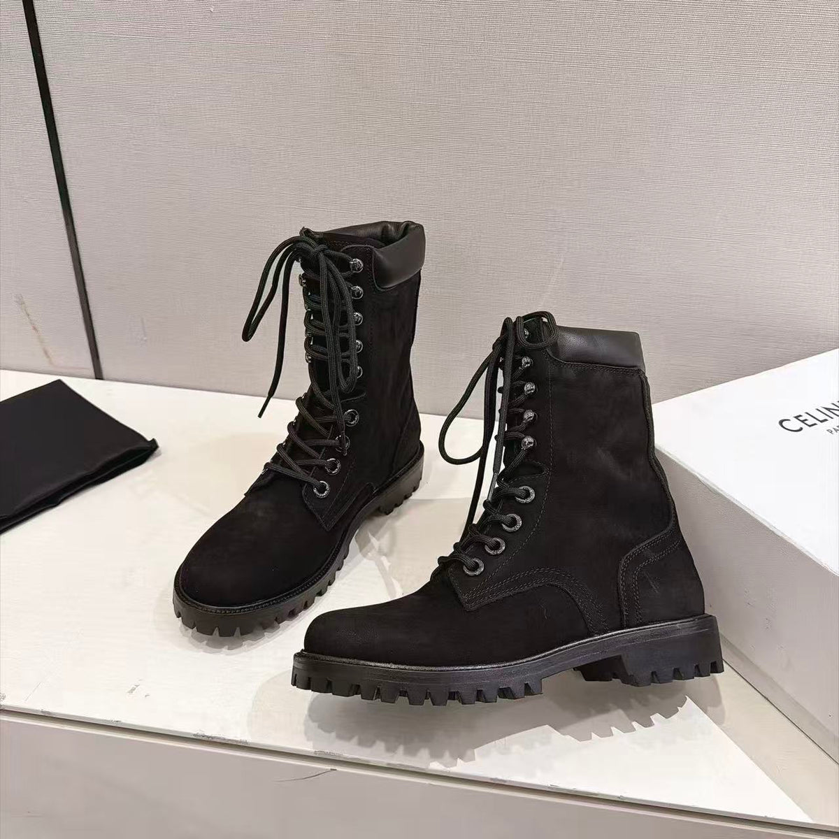 CELINE KURT Hiking Boots — Black