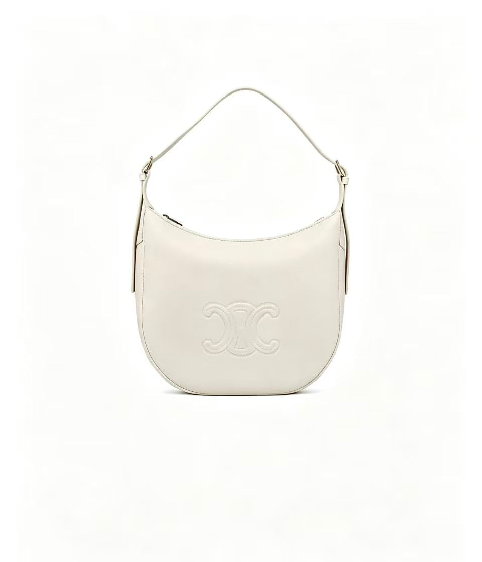 CELINE Héloïse Underarm Shoulder Bag in White