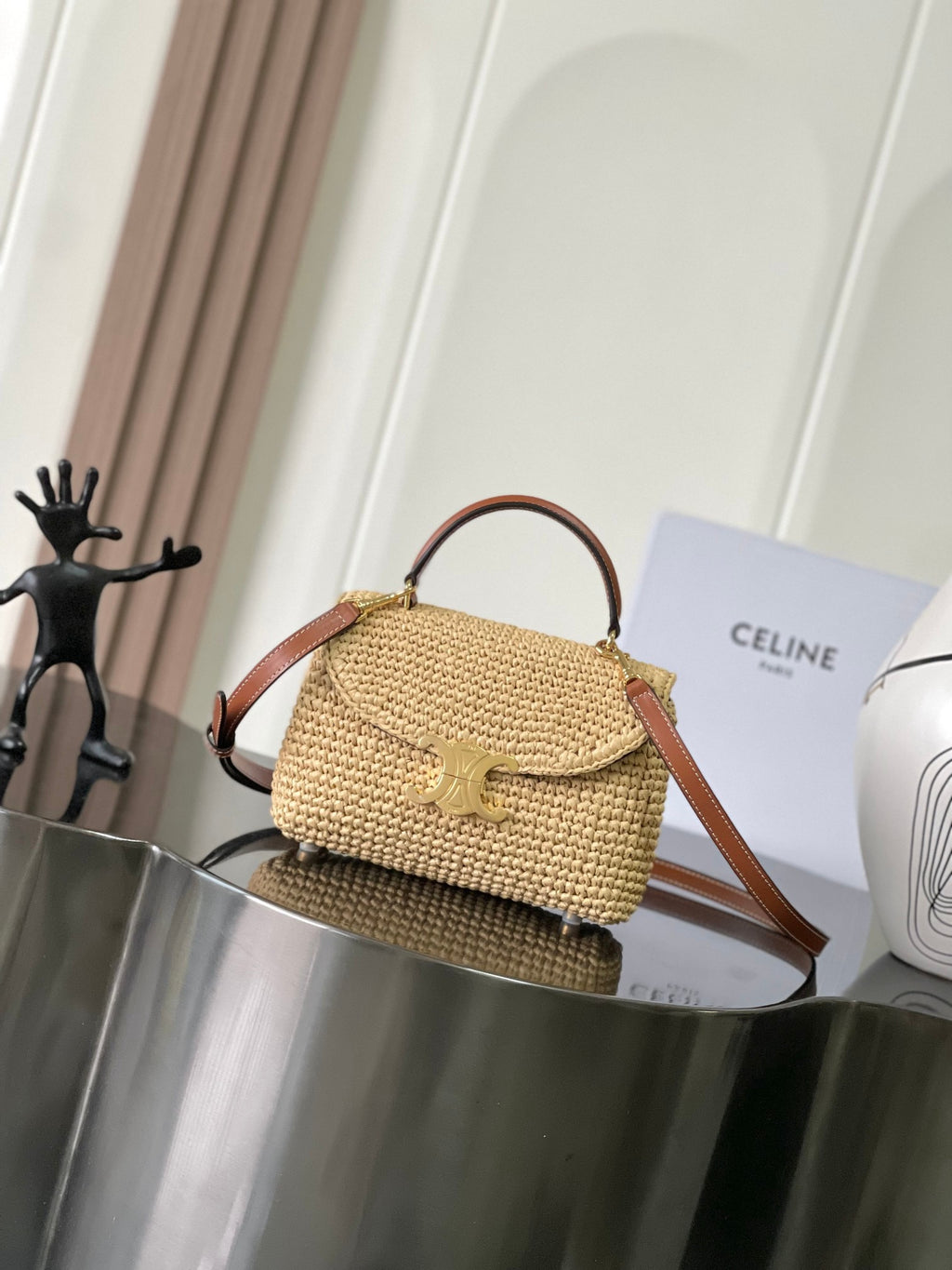 CELINE Teen Nino Woven Handbag