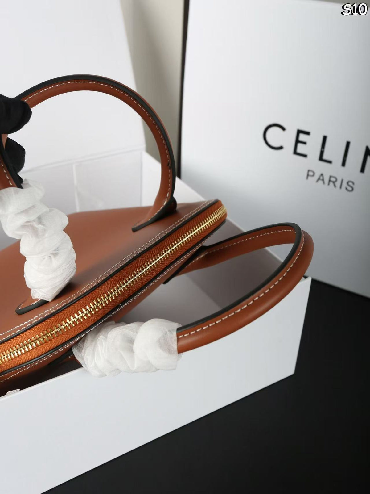 CELINE Shell Bag in Brown | Curved Handbag