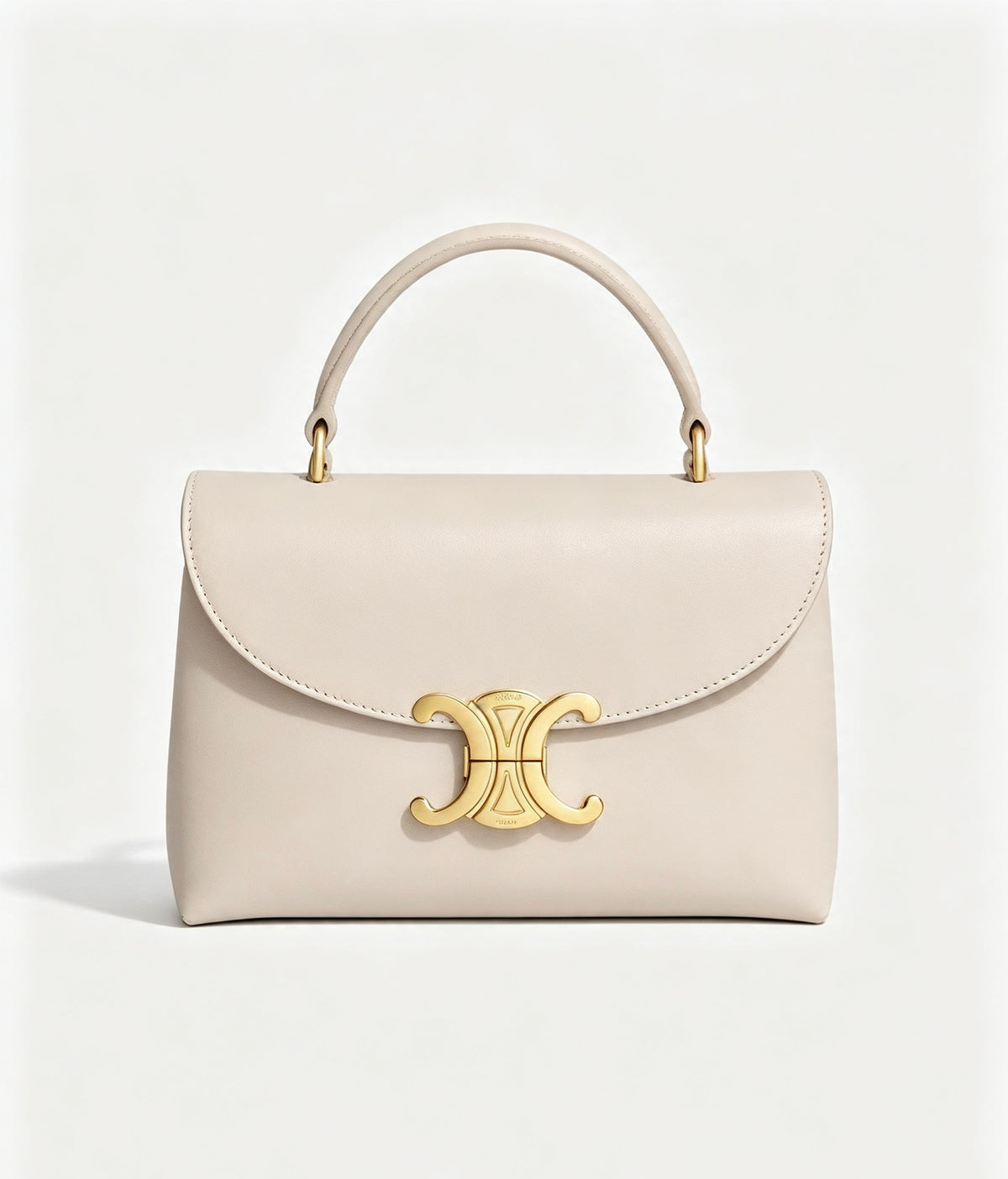 CELINE Triomphe Kelly Handbag in Light Beige