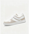 Celine Low-Top Sneakers with Celine Logo Detail — Ecru & White