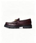 CELINE Chain Tassel Leather Loafers | 3.5cm Heel | Red