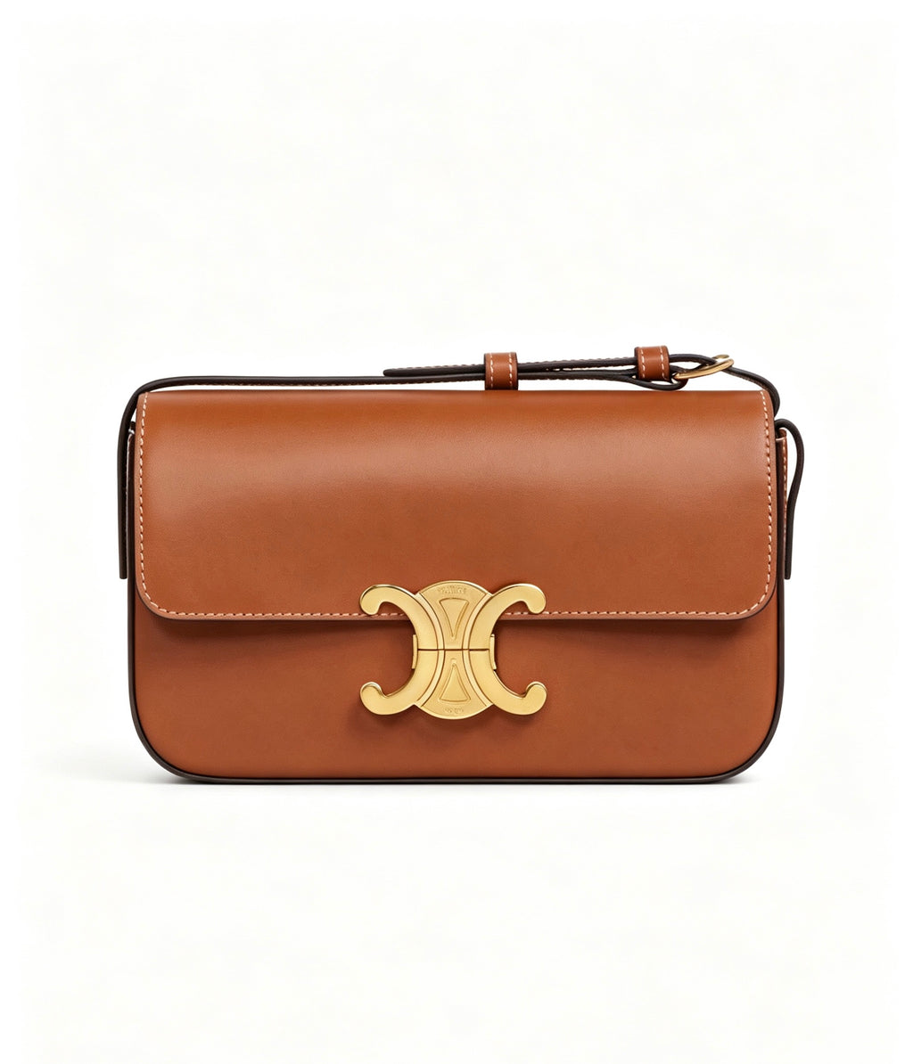 Celine Candy-Tone & Tan Claude Leather Crossbody Bag