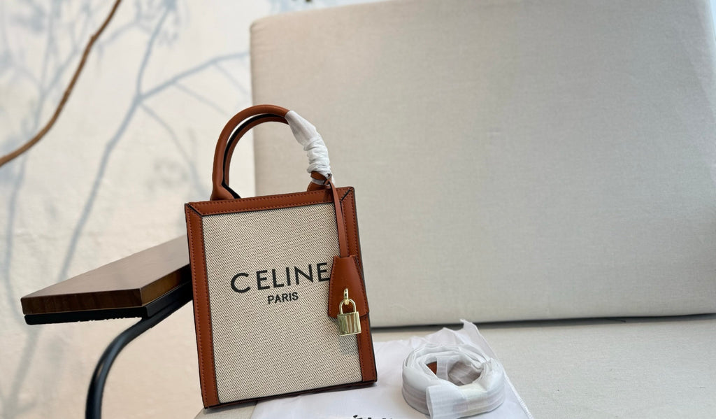 CELINE Mini Tote Bag in Beige