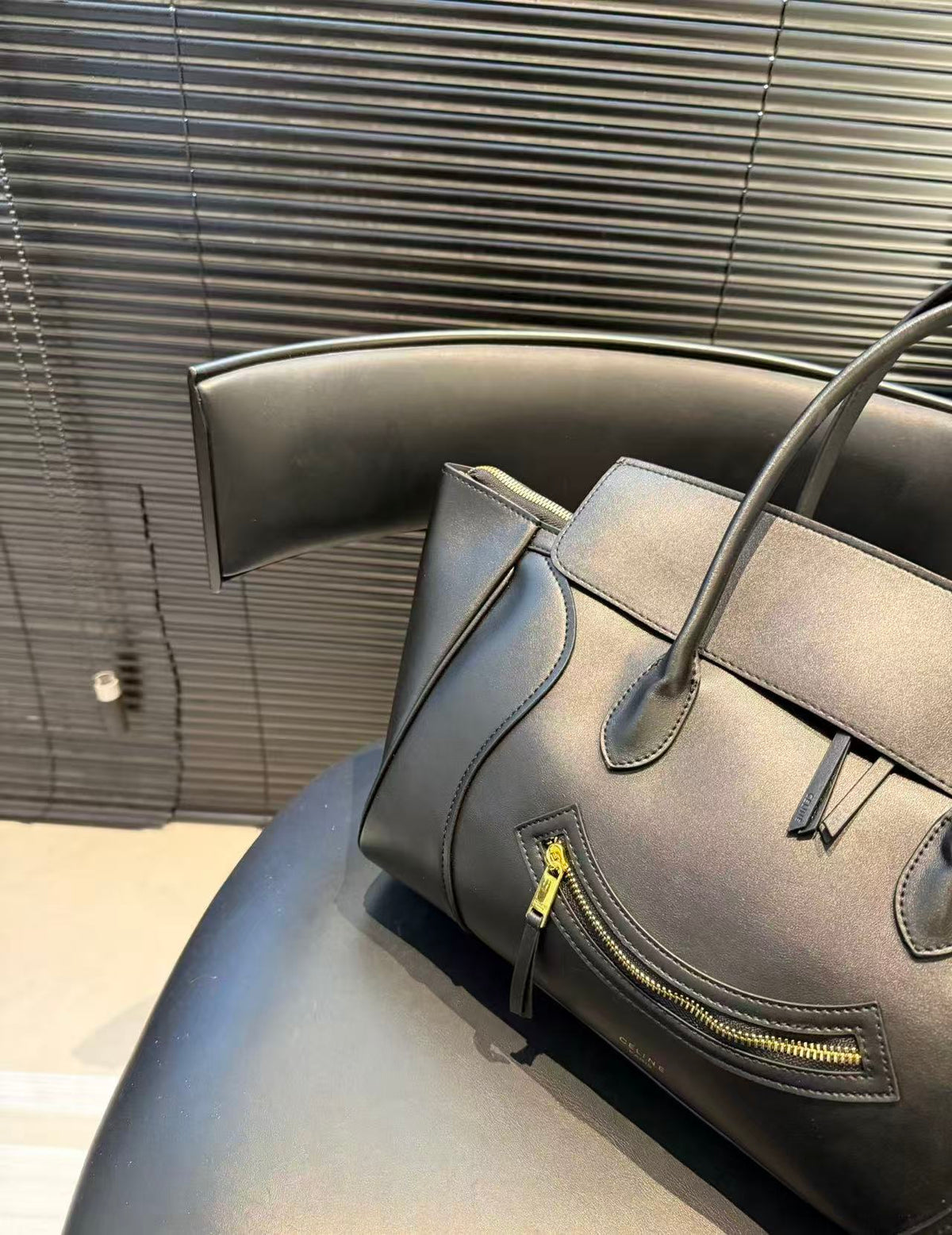 CELINE Smiling Face Bag in Black