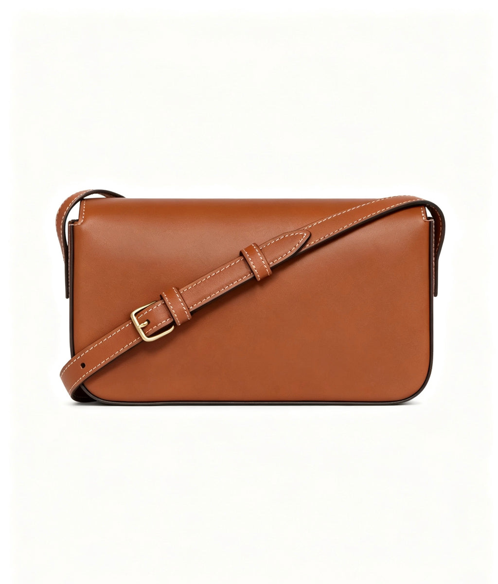 Celine Candy-Tone & Tan Claude Leather Crossbody Bag