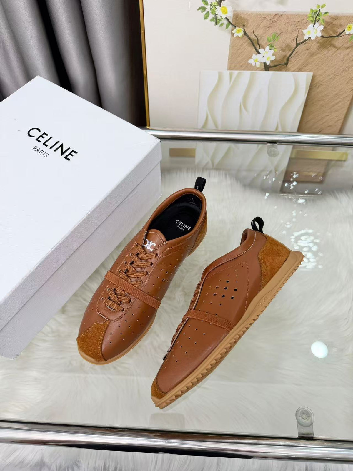 CELINE Breathable Punched Retro Sports Casual Shoes | EU 35-41