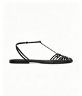 CELINE Sheepskin Flat Buckle Roman Sandals | Black | EU 36-42