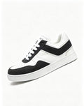 Celine Low-Top Sneakers with Celine Logo Detail — Black & White