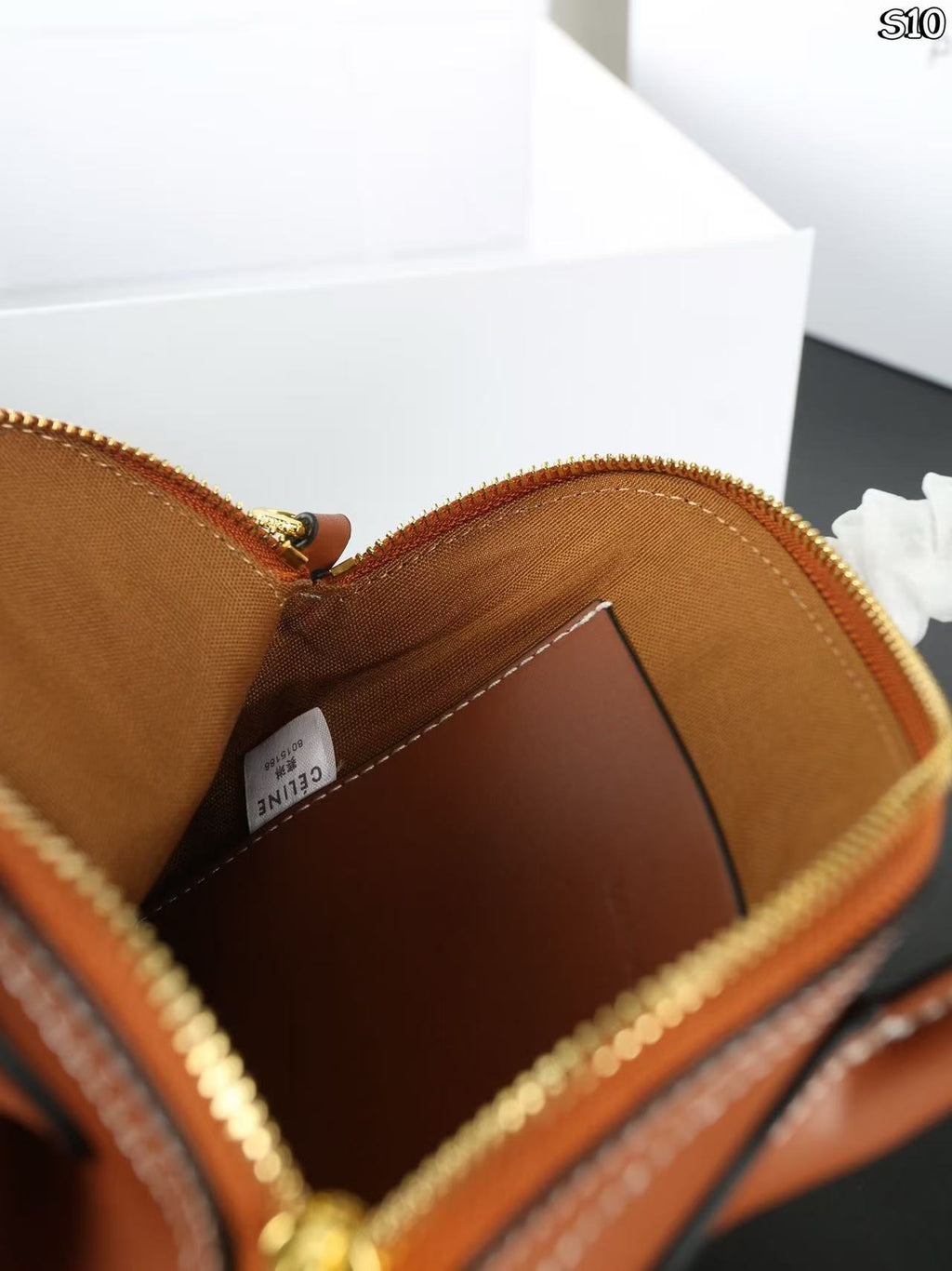 CELINE Shell Bag in Brown | Curved Handbag