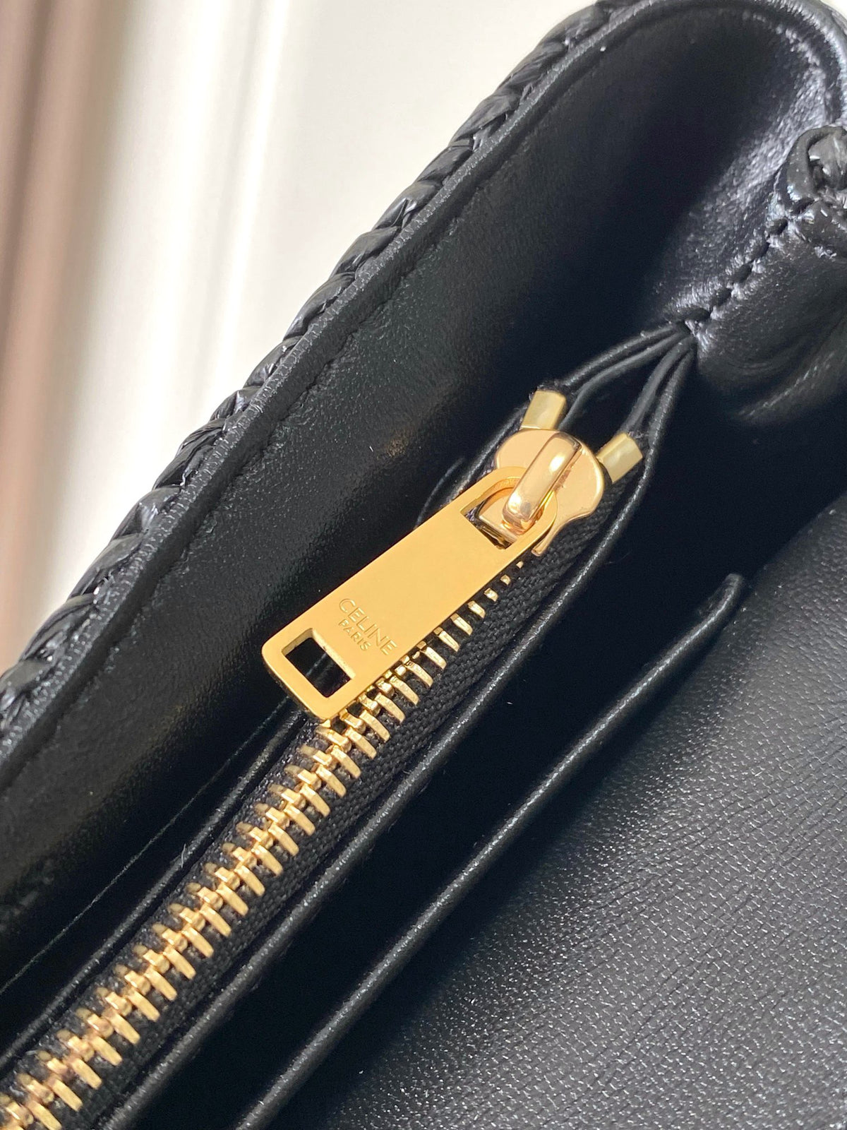 CELINE Teen Nino Woven Handbag in Black