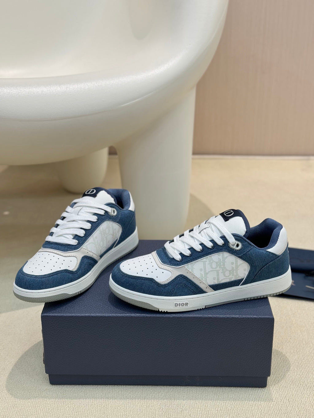 Dior Monogram Pebble-Grain Sneakers