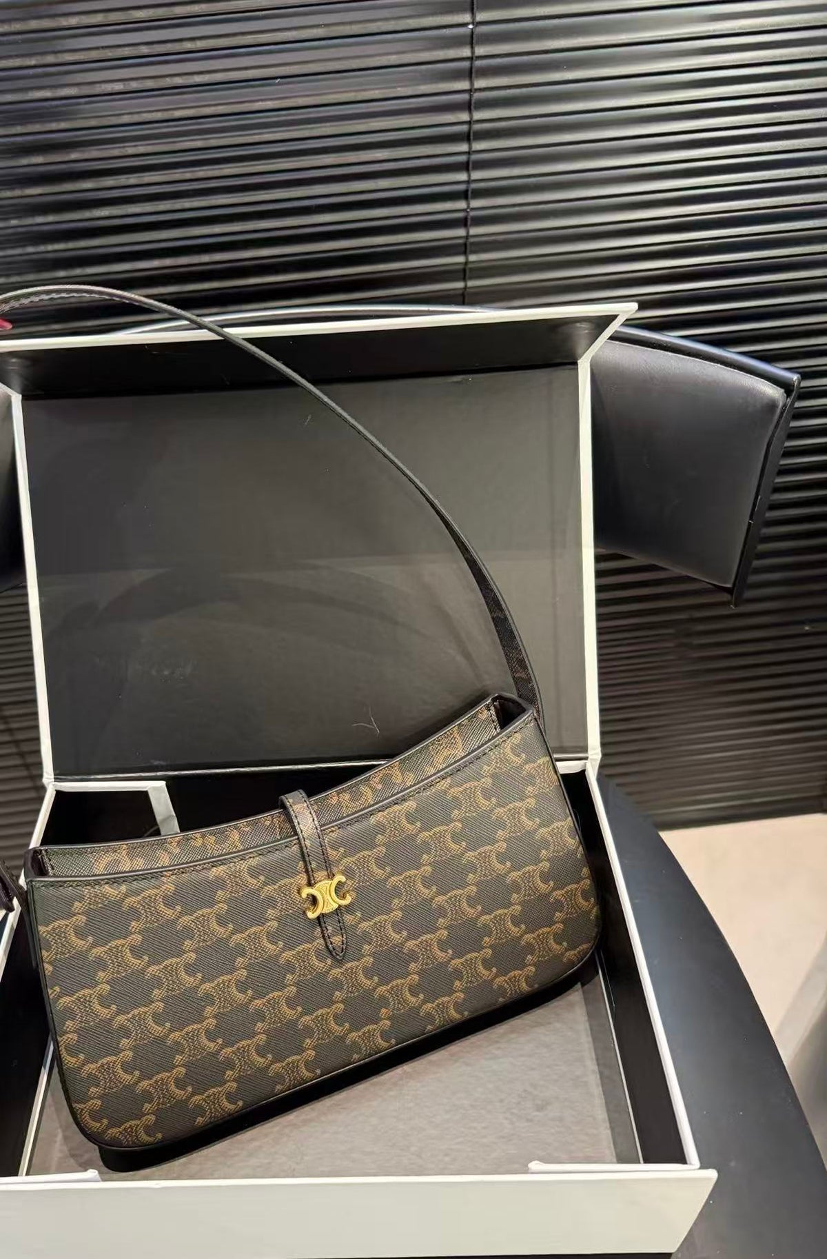 CELINE Brown Underarm Bag