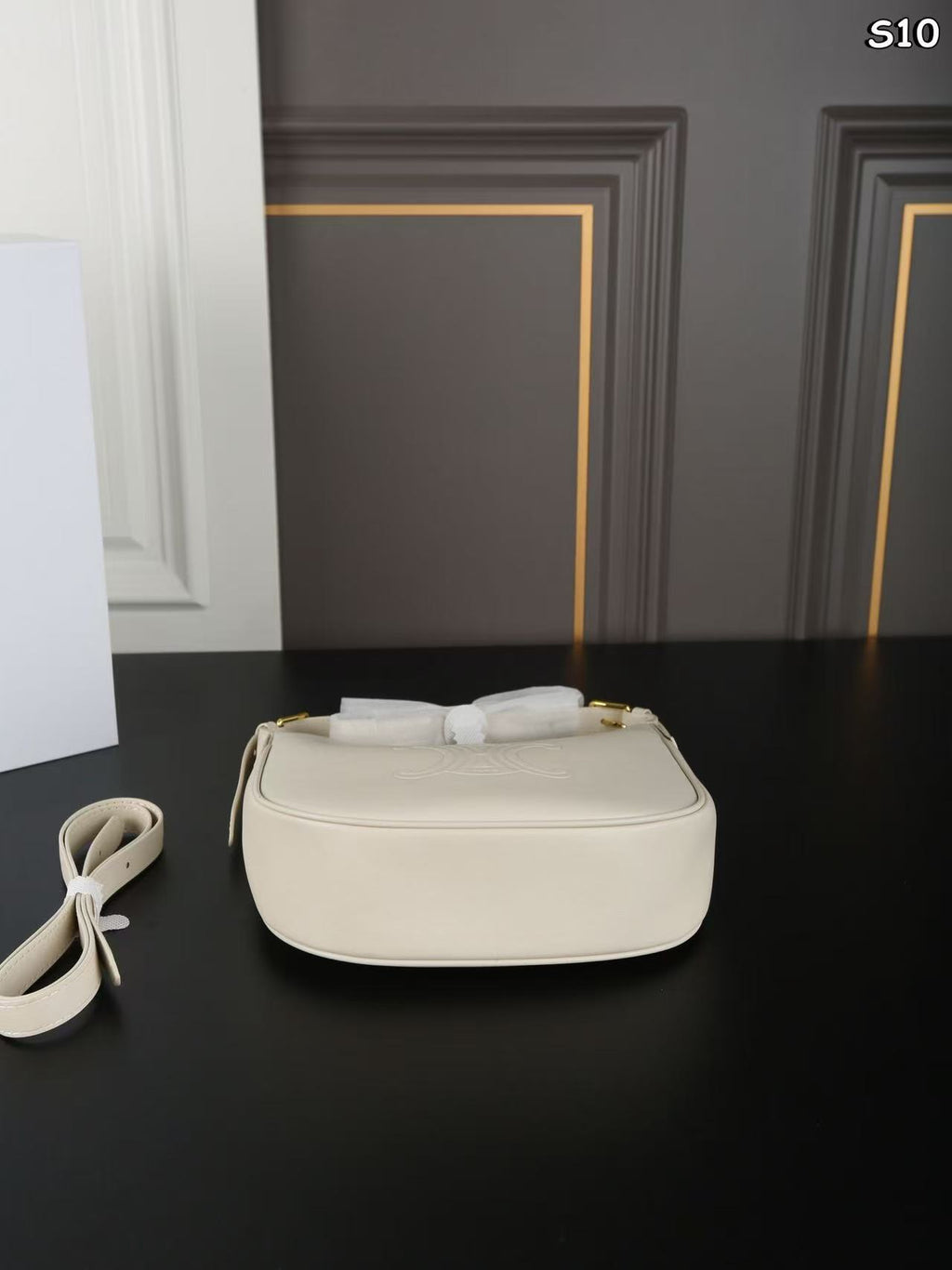 CELINE Héloïse Underarm Shoulder Bag in White
