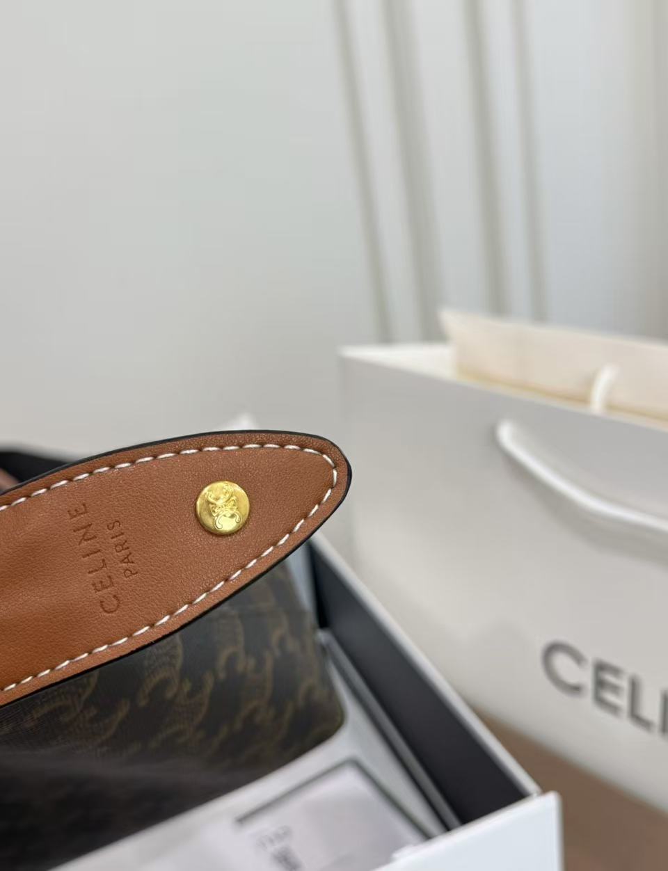 CELINE Underarm Shoulder Bag in Brown