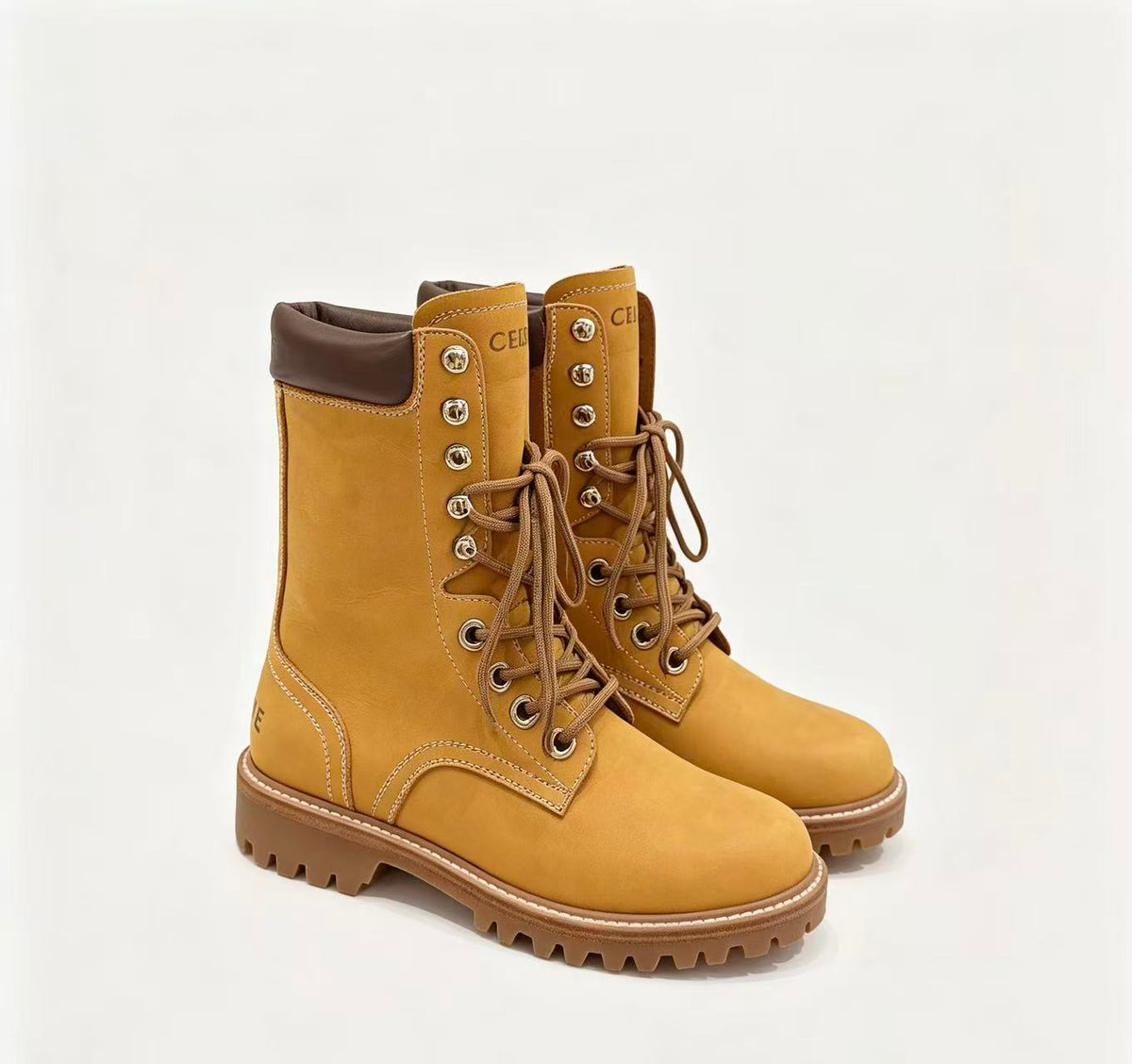 CELINE KURT Hiking Boots — Yellow