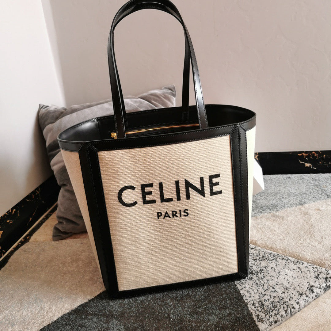 CELINE Cabas Tote Bag in Beige