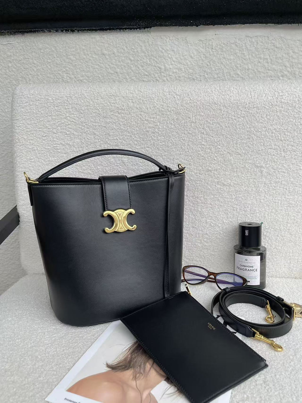CELINE Bucket Bag in Black