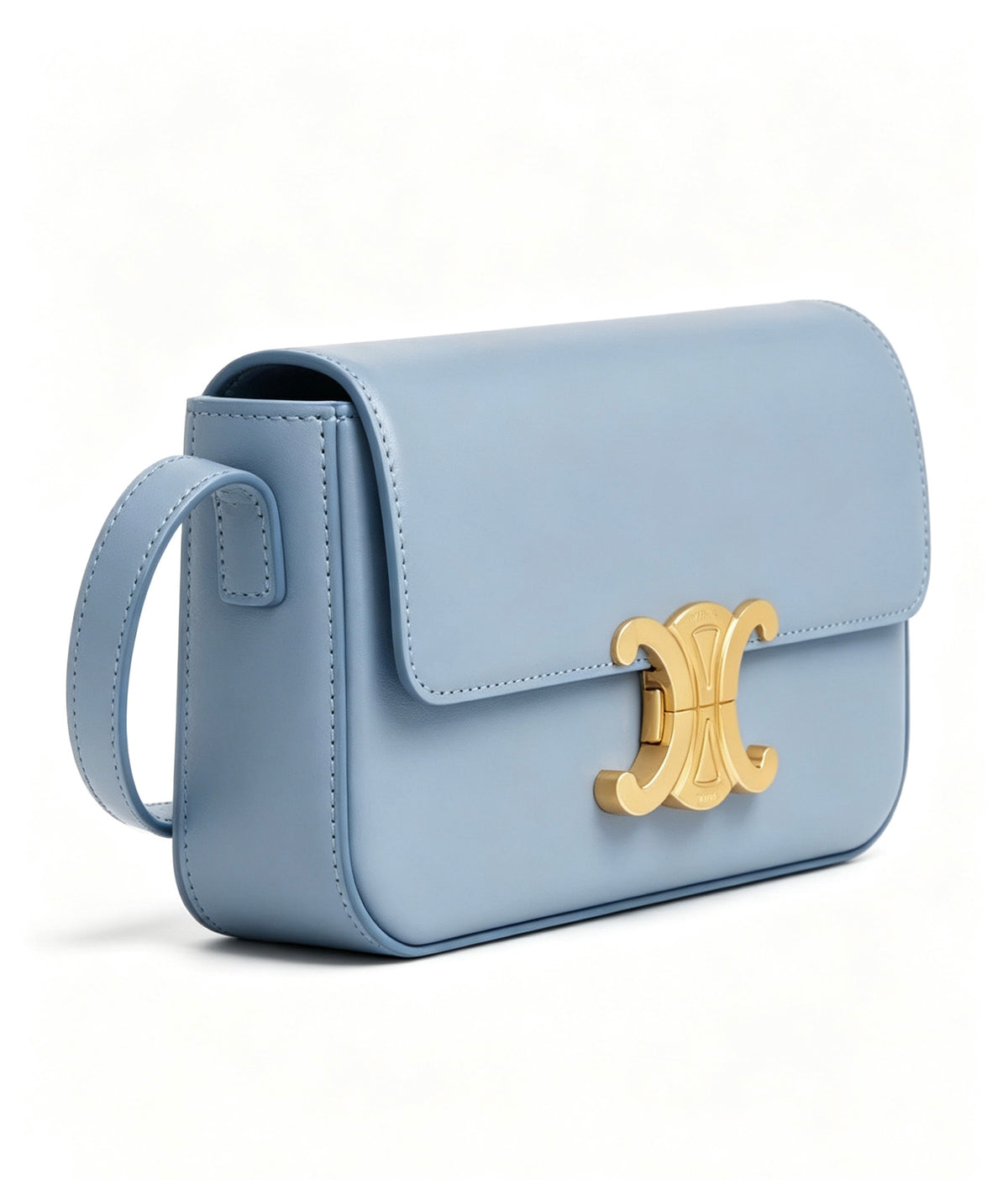 Celine Arctic Blue Claude Leather Crossbody Bag