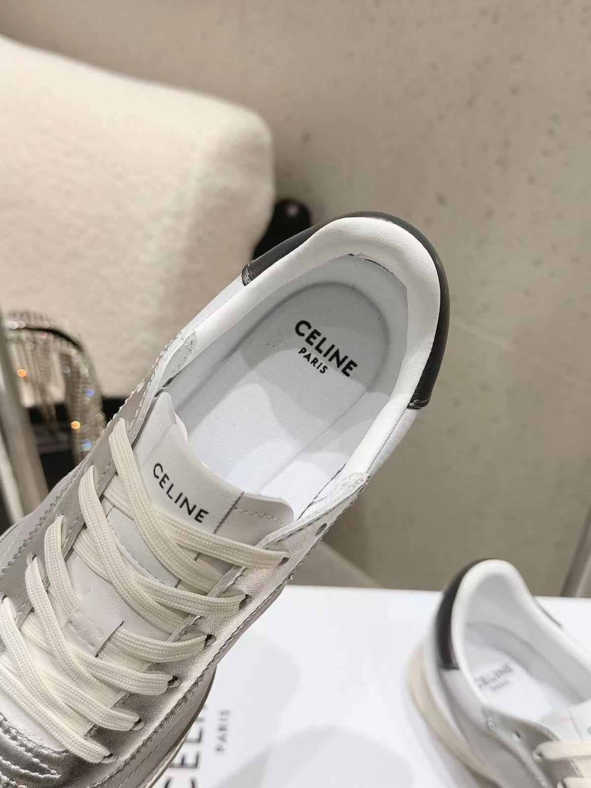 CELINE New Logo Laced Casual Sneakers