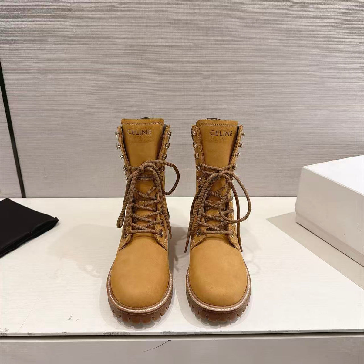 CELINE KURT Hiking Boots — Yellow
