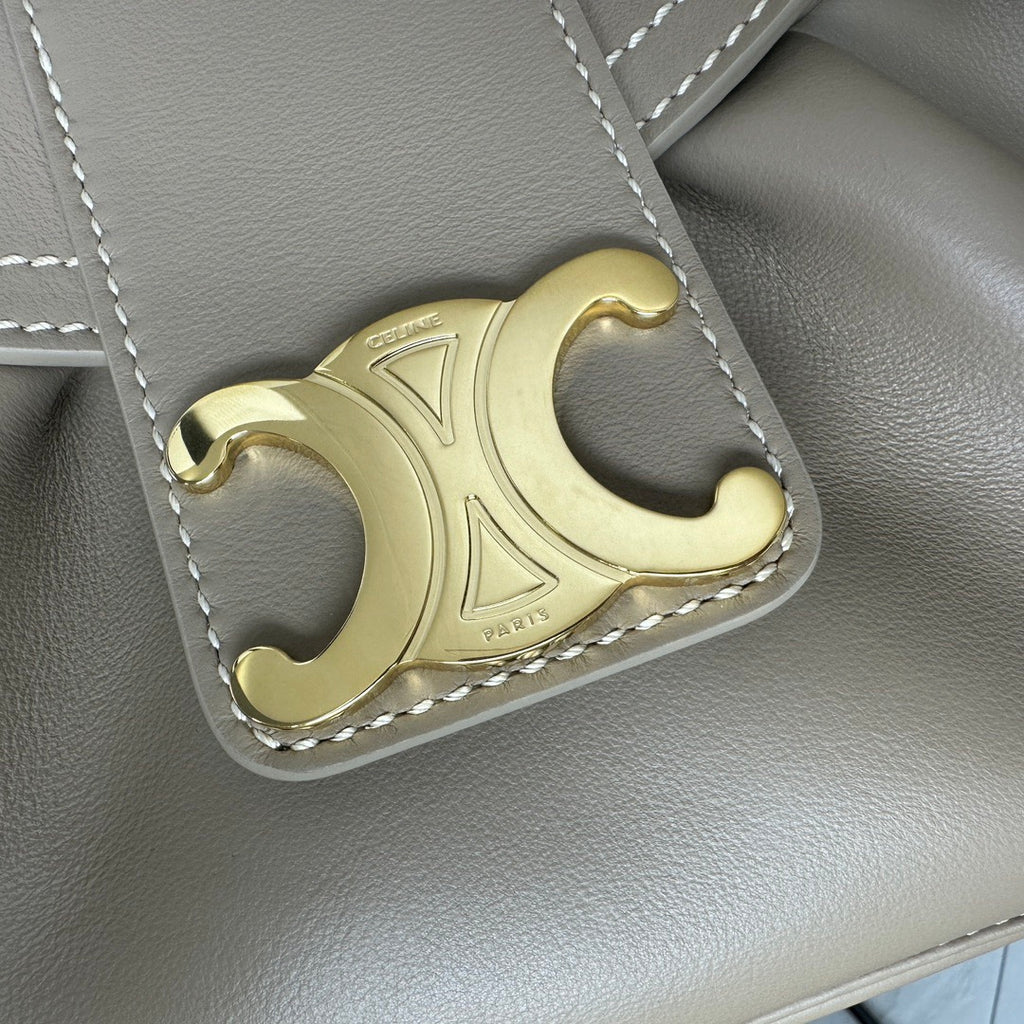 CELINE New Triomphe Polly Shoulder Bag in Beige