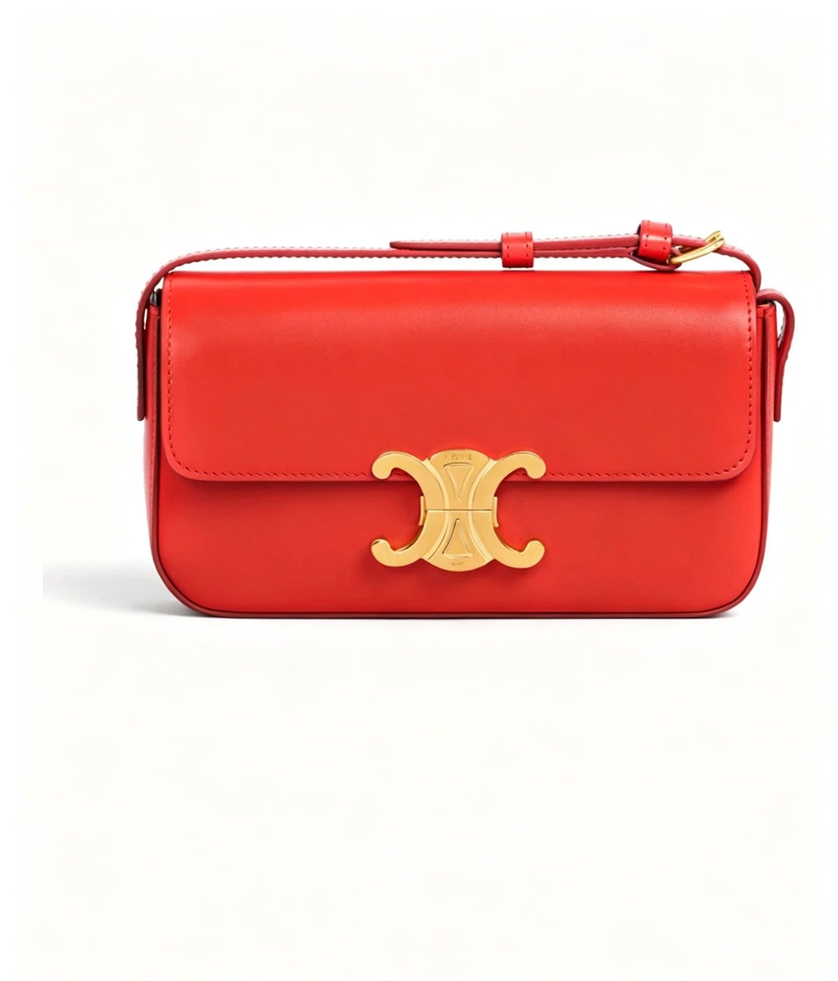Celine Red Claude Leather Crossbody Bag
