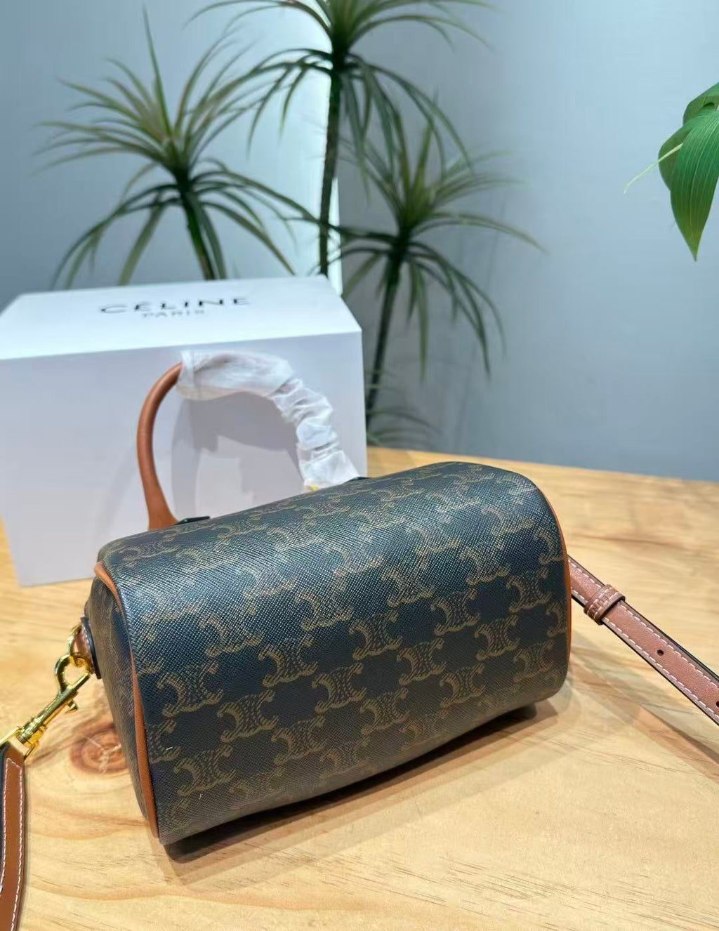 CELINE Sailin Pillow Bag in Brown