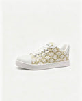 Celine Color-Block Sneakers — Ecru & Brown