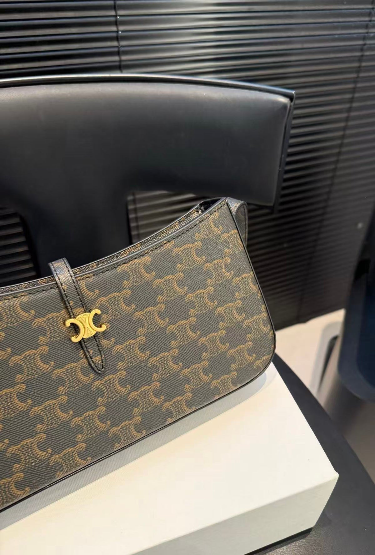 CELINE Brown Underarm Bag