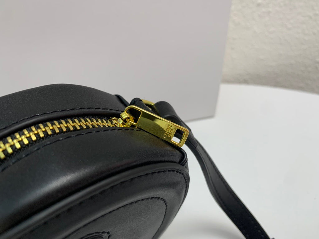 CELINE Pig Nose Mooncake Bag in Black